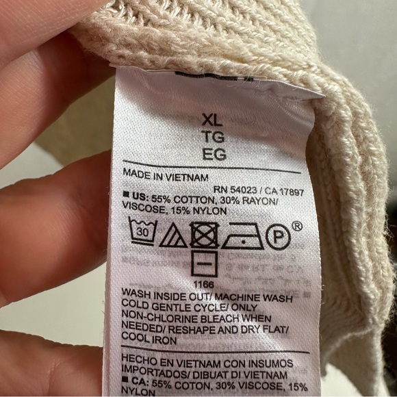 Old Navy Women’s Open Cardigan Sweater Cream XL - Picture 8 of 8